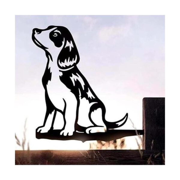 DIYBravo Decoración de silueta de perro de metal para