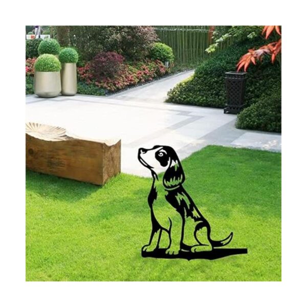 DIYBravo Decoración de silueta de perro de metal para