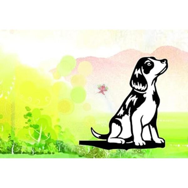 DIYBravo Decoración de silueta de perro de metal para