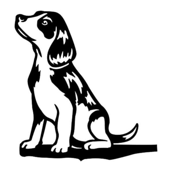 DIYBravo Decoración de silueta de perro de metal para
