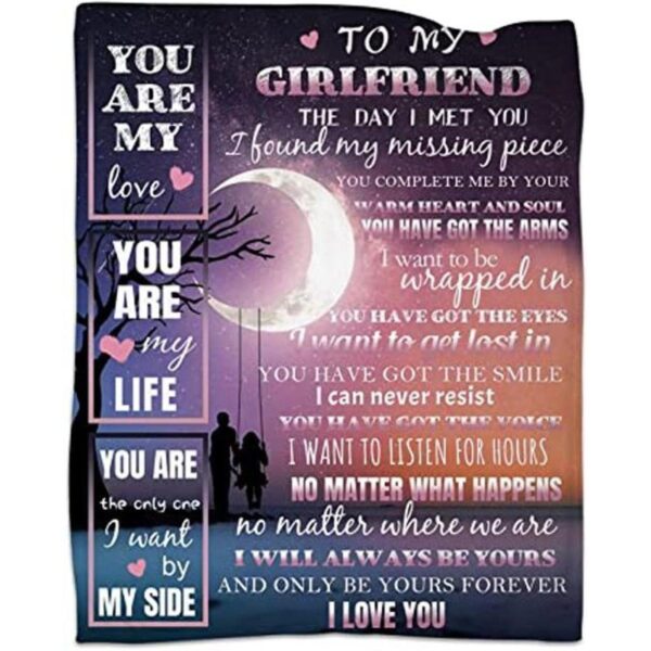 Manta de novia con texto en inglés I Love You para