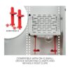 OnQ AC1060 Soporte de montaje para estantes color blanco_6