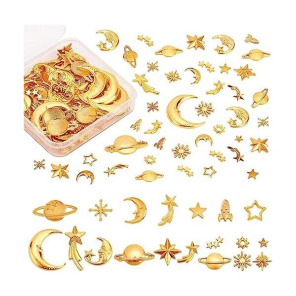 OLYCRAFT 120pcs Cosmos Theme Resina Rellenos 20Style