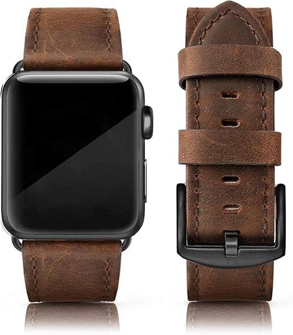 EDIMENS Correas de cuero compatibles con Apple Watch de