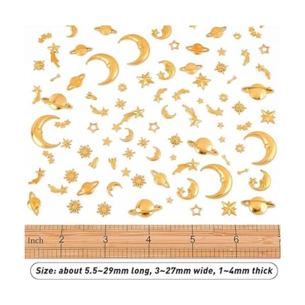 OLYCRAFT 120pcs Cosmos Theme Resina Rellenos 20Style