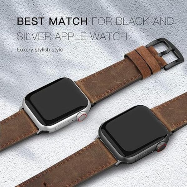 EDIMENS Correas de cuero compatibles con Apple Watch de_4