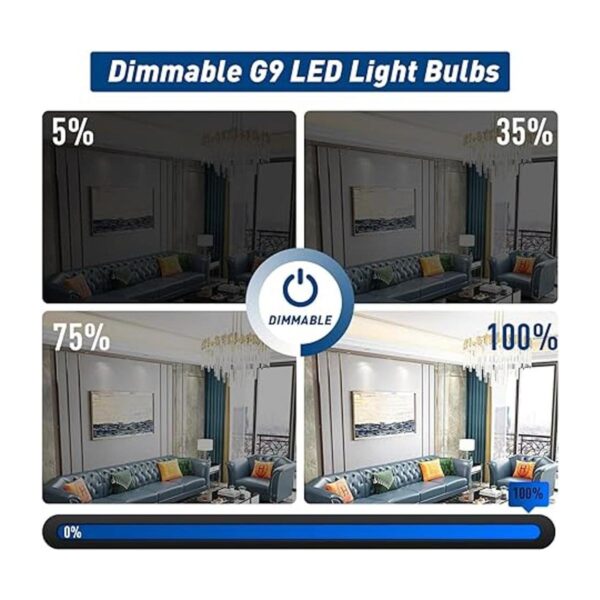 Lososuch Bombillas LED G9 regulables de 5 W 6000 K_2