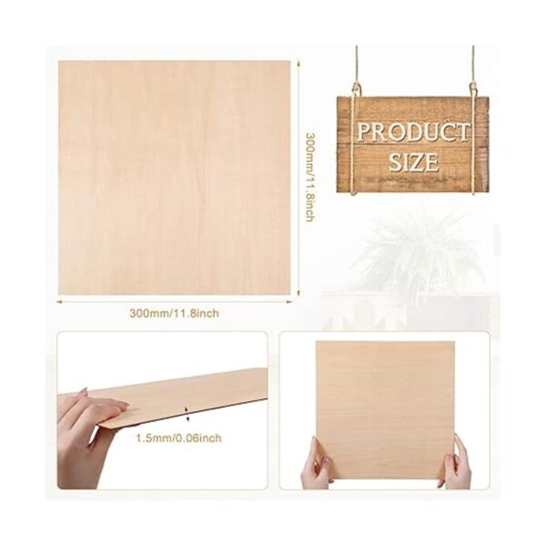 Fabbay 20 hojas de madera de tilo hojas de madera fina