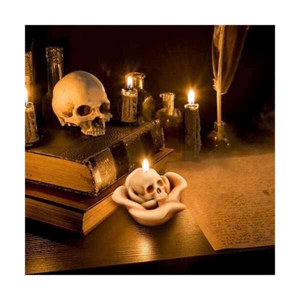 Molde de silicona 3D con calavera de rosa para resina