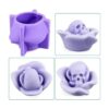 Molde de silicona 3D con calavera de rosa para resina