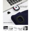 Gorro unisex con luz para niños recargable por USB con_3