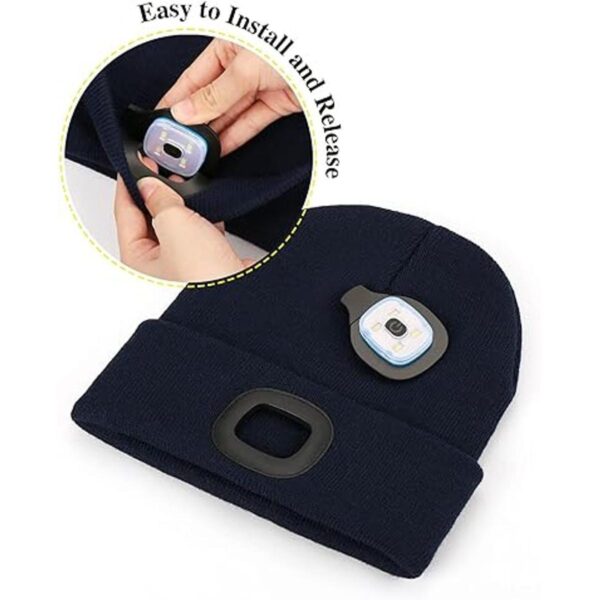 Gorro unisex con luz para niños recargable por USB con_2