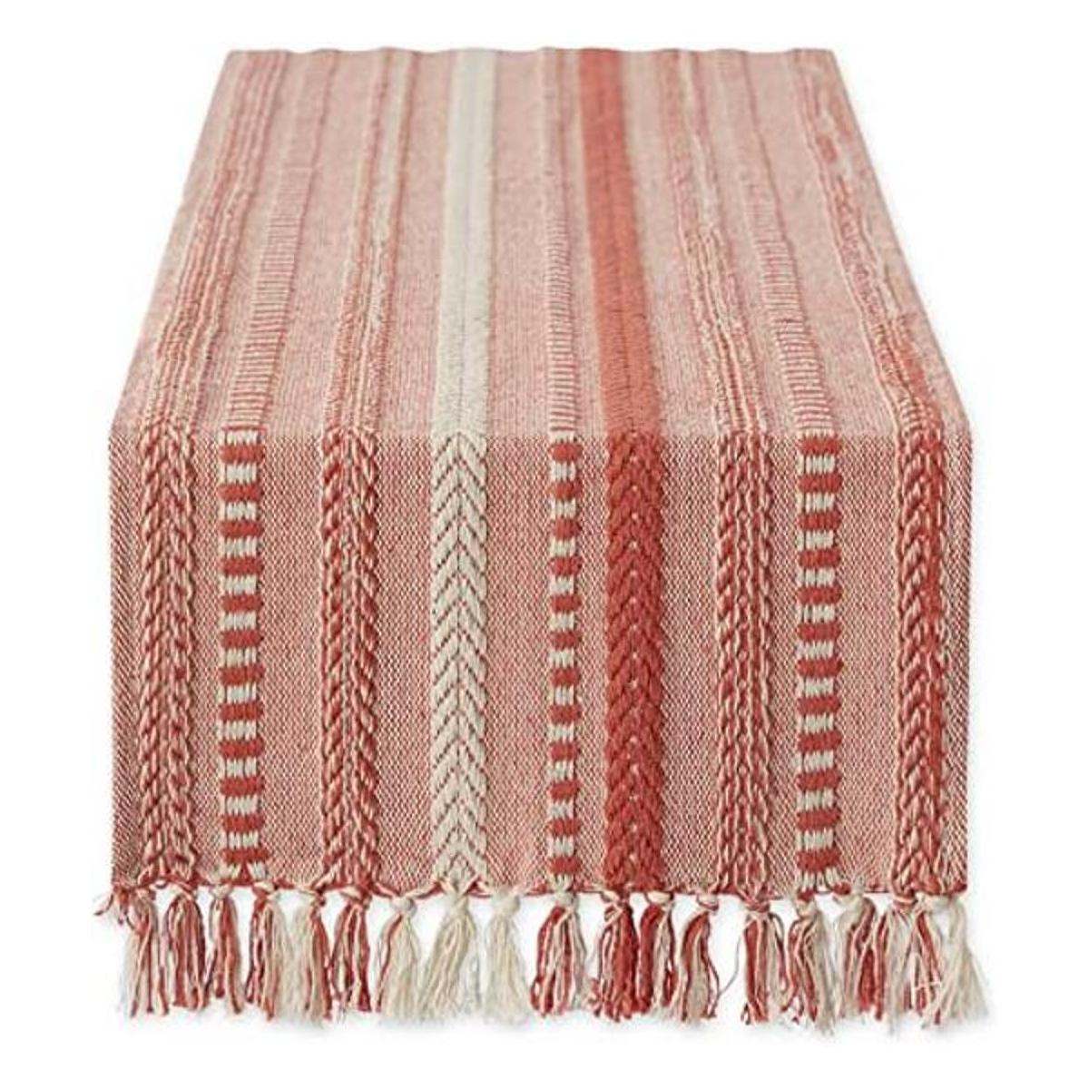 DII Farmhouse Camino de mesa trenzado 15 x 72 especia