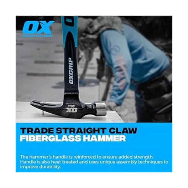 OX TOOLS Trade Martillo recto de 20 onzas Mango de
