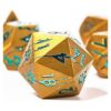 DND Dados de metal Dados de metal dorado con grietas_1