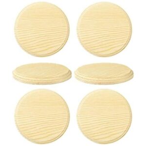 Dorhui 6 placas redondas de madera placa de madera sin