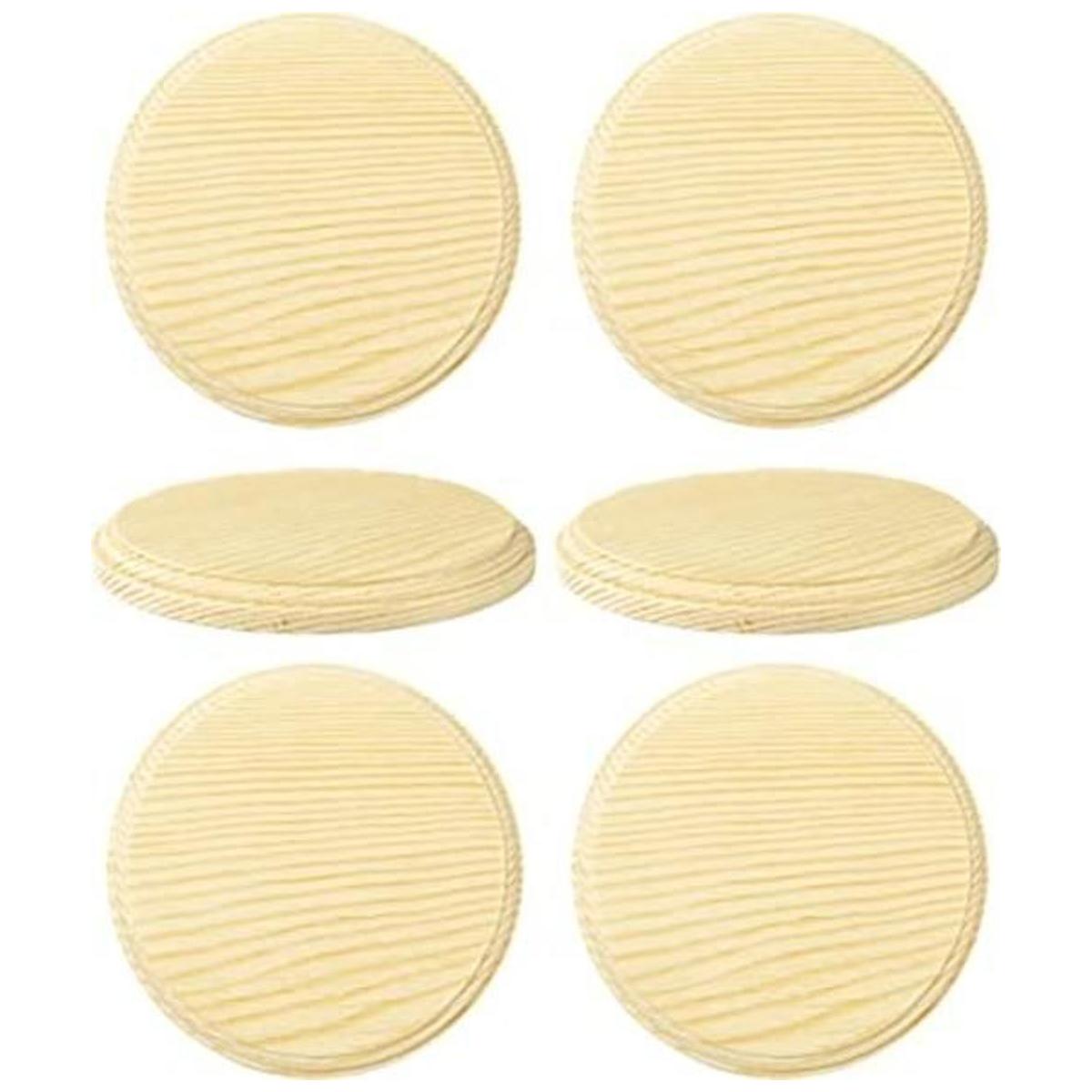 Dorhui 6 placas redondas de madera placa de madera sin