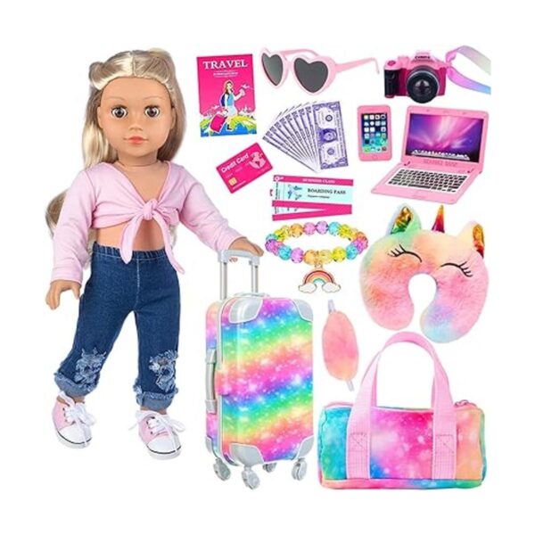 K.T. Fancy 9 piezas de accesorios de muñeca americana de_1