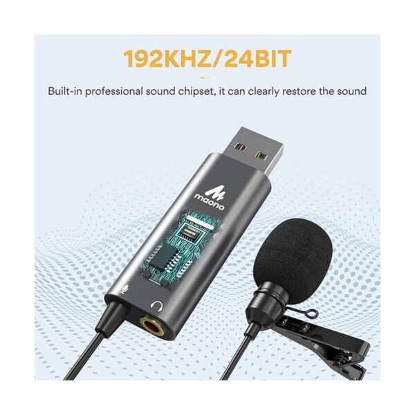 MAONO Micrófono USB Lavalier con conector para_3