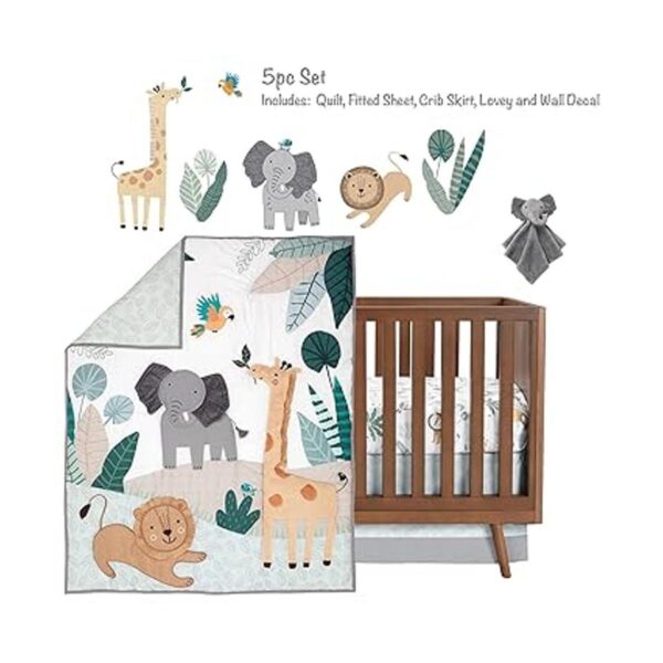 Lambs Ivy Jungle Friends Juego de ropa de cama de 5_2