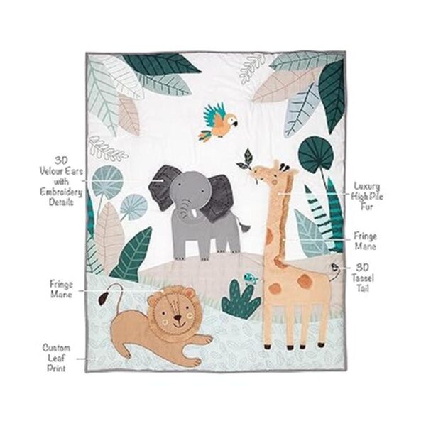 Lambs Ivy Jungle Friends Juego de ropa de cama de 5_3