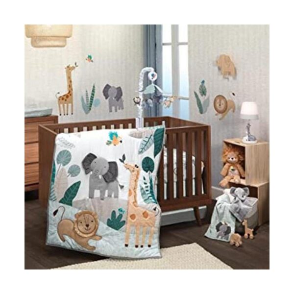 Lambs Ivy Jungle Friends Juego de ropa de cama de 5_1