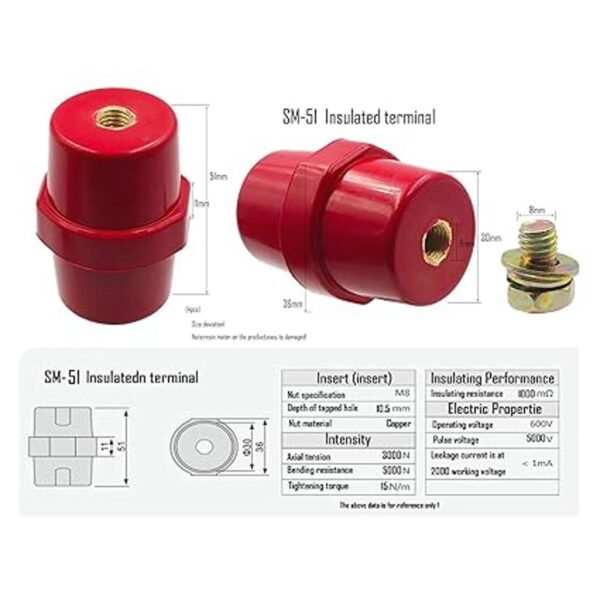 LBY 4 piezas aislantes de barra colectora SM51 poliéster_3