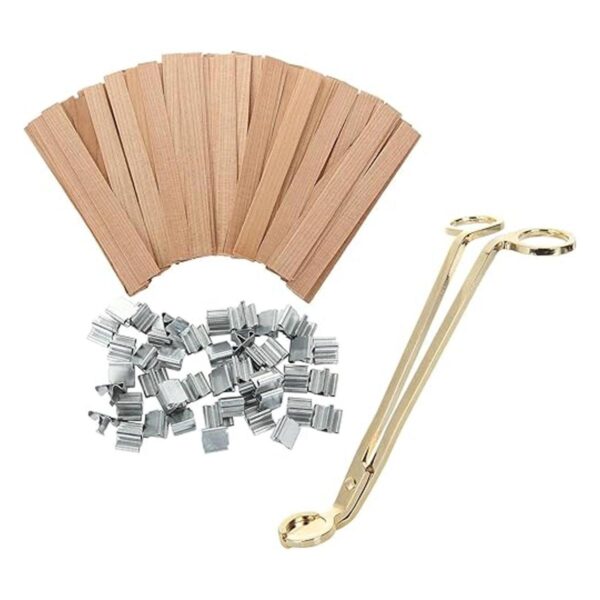 FVIEXE 100 mechas de madera para velas 5.1 x 0.5