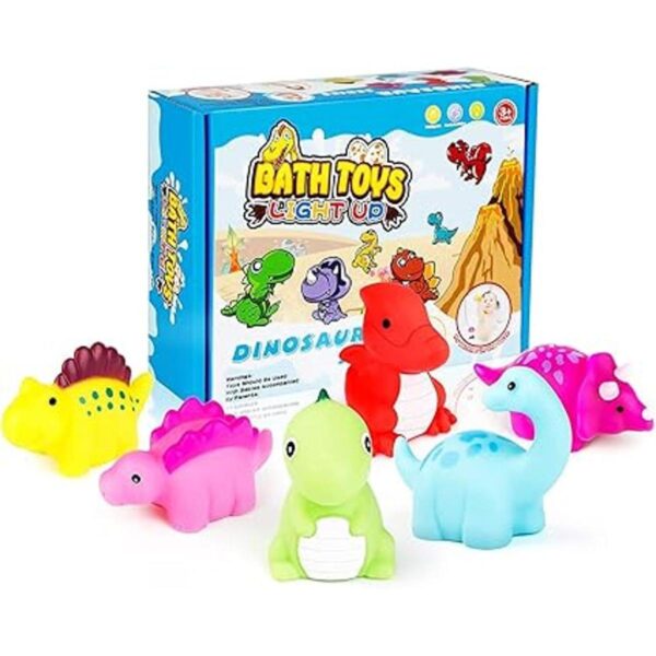 Cibolar Juguetes de baño de dinosaurio iluminados 6_4