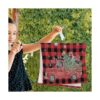 Toalla de baño de mano para árbol de Navidad color rojo