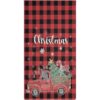 Toalla de baño de mano para árbol de Navidad color rojo
