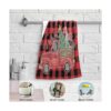 Toalla de baño de mano para árbol de Navidad color rojo