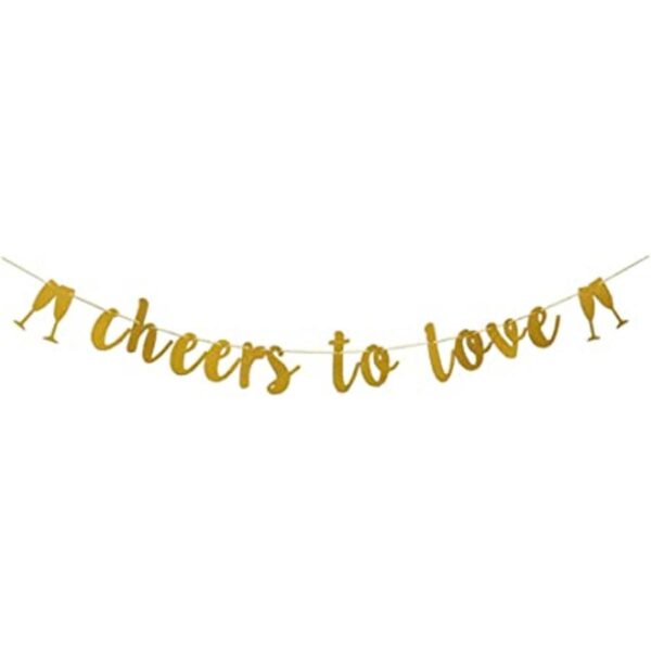Pancarta de Cheers To Love perfecta para aniversario_1