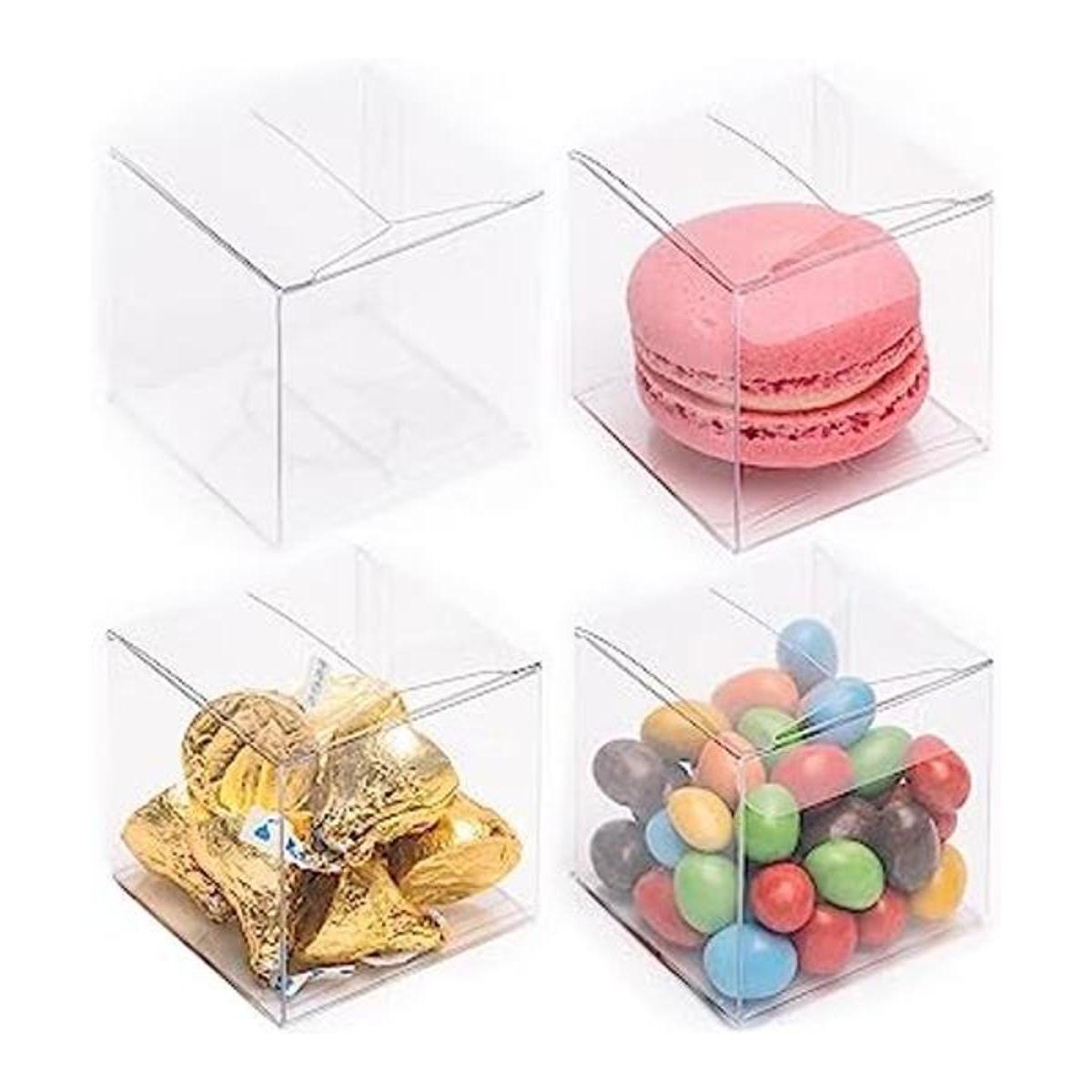 Decvel Cajas de regalo transparentes Paquete de 100