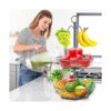 Cesta de frutas Frutero de 2 niveles con colgador de