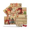 Paquete de 12 cajas de galletas de Navidad marrones con