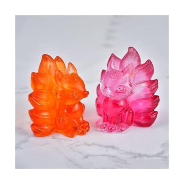 Fuerlun Molde de resina de zorro de silicona 3D de nueve_4
