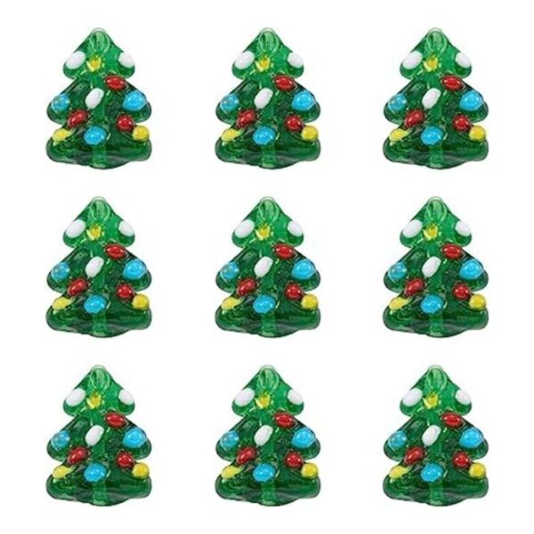 Cheriswelry 20 cuentas de cristal de árbol de Navidad_1