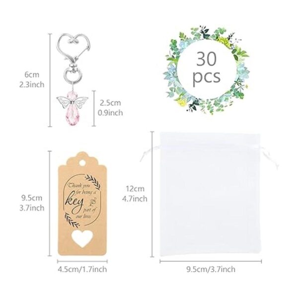 GWHOLE Llavero de ángel con bolsas de regalo de organza y_2