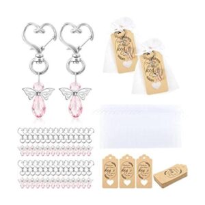 GWHOLE Llavero de ángel con bolsas de regalo de organza y_1