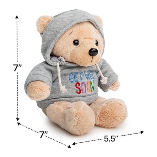 Get Well Oso de peluche con capucha gris 9 para mayor_5