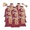 48 bolsas de Navidad con cordón bolsas de arpillera a