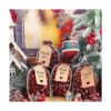 48 bolsas de Navidad con cordón bolsas de arpillera a