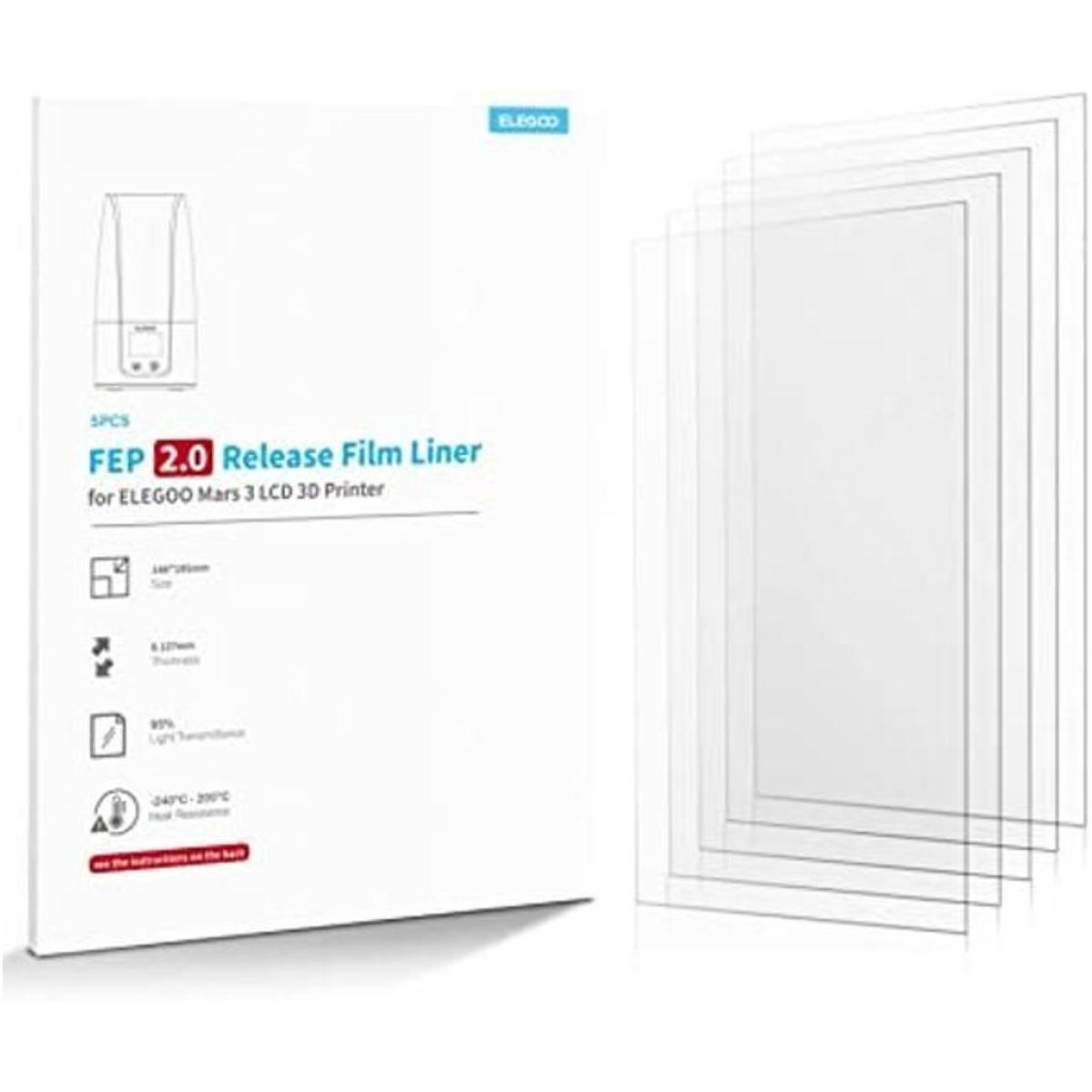ELEGOO 5 piezas de película de liberación V2.0 PFA Marte