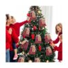 48 bolsas de Navidad con cordón bolsas de arpillera a