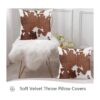 Fundas de almohada decorativas de piel de vaca de_4