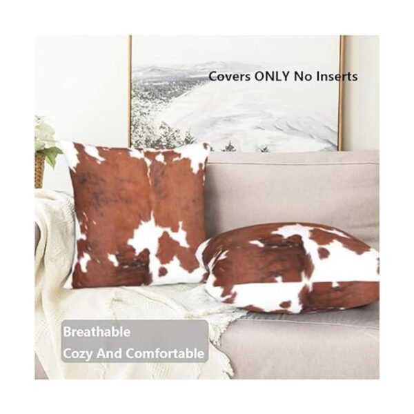 Fundas de almohada decorativas de piel de vaca de_3