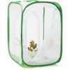 Hábitat de mariposa monarca de dos puertas jaula de malla_3