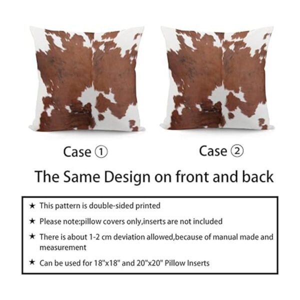 Fundas de almohada decorativas de piel de vaca de_5
