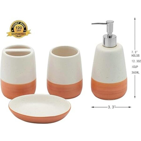 Farhouse Juego de accesorios de baño 4 piezas_2